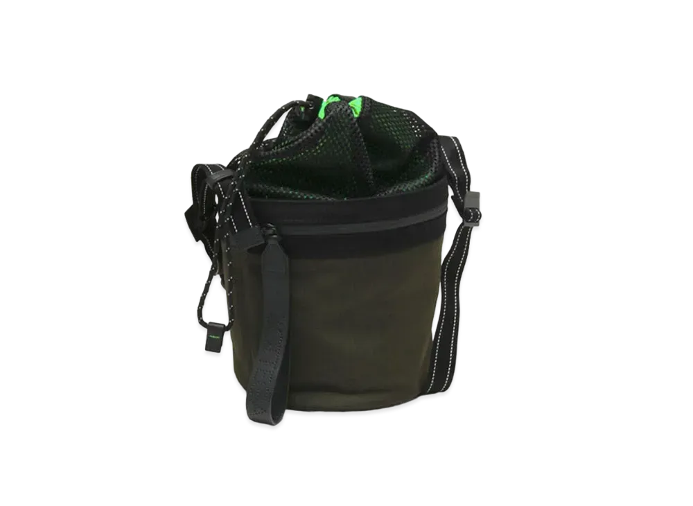 Bottega Veneta Paper Feel Nylon Bucket Messenger Bag "Khaki Green"