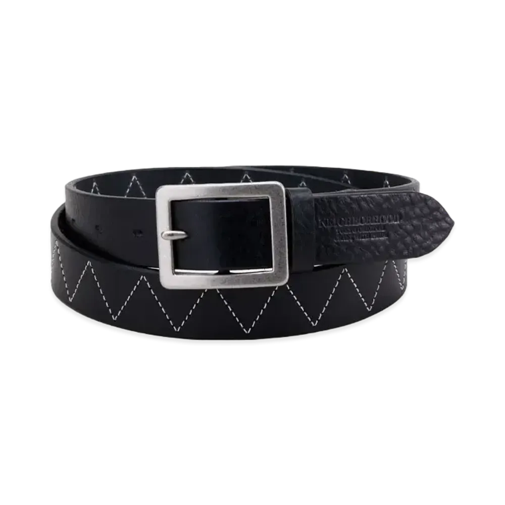 NEIGHBORHOOD Leather Wide Belt "Black"