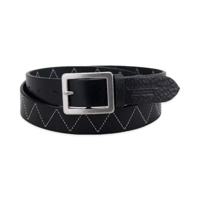 NEIGHBORHOOD Leather Wide Belt "Black"