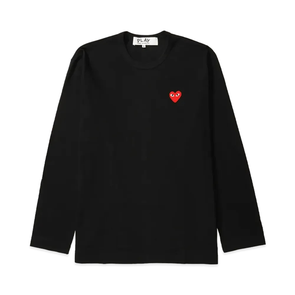 PLAY COMME des GARCONS Unisex Long Sleeve T-Shirt AX-T118-051 "Black"