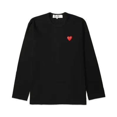 PLAY COMME des GARCONS Unisex Long Sleeve T-Shirt AX-T118-051 "Black"