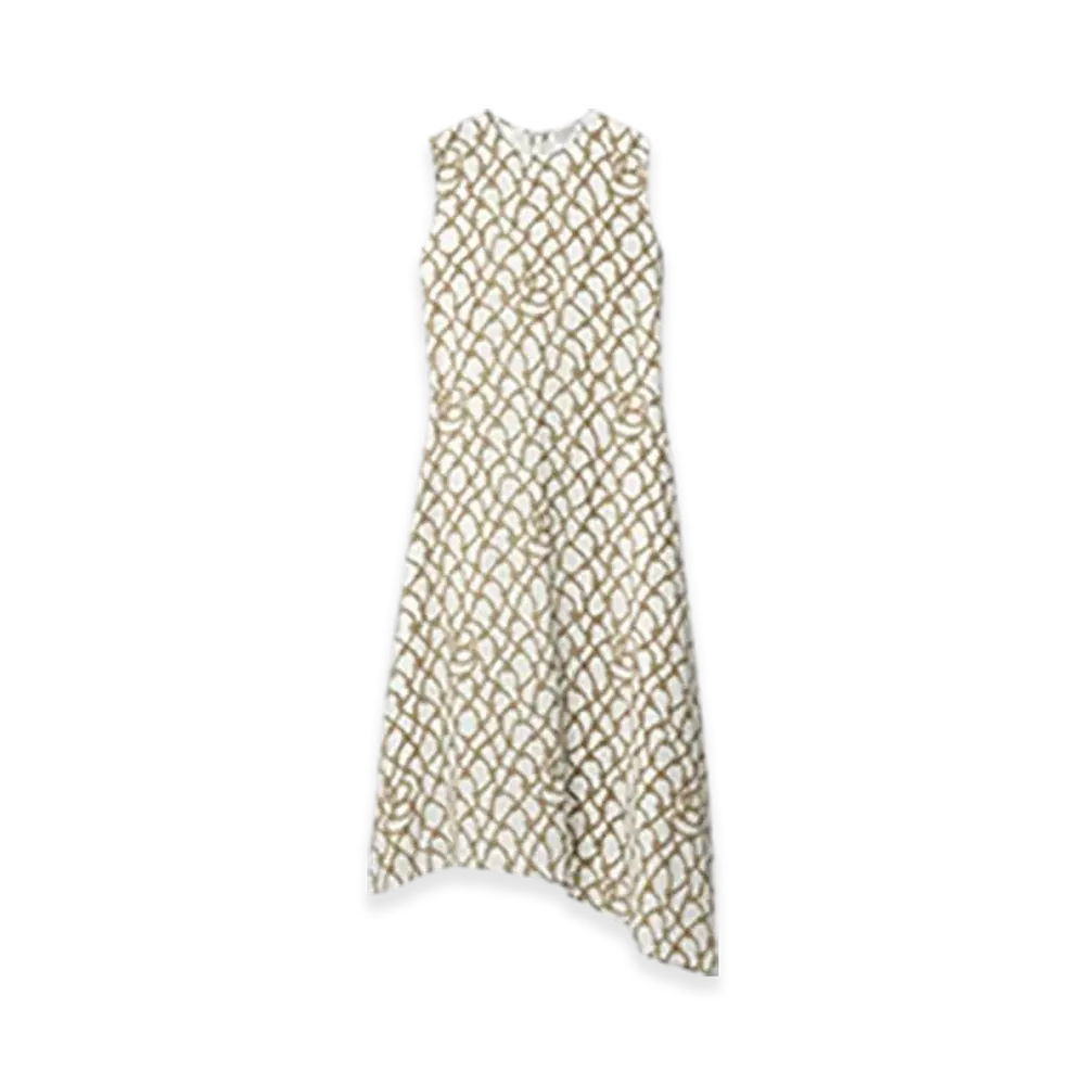 Burberry Knot Silk Dress "Thatch"