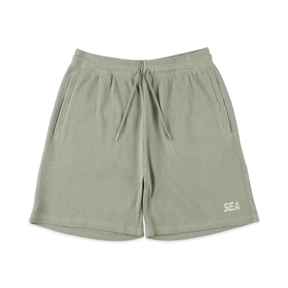 WIND AND SEA Waffle Shorts "Sage Green"