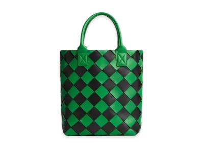 Bottega Veneta Maxi Intreccio Tote "Grass/Black"