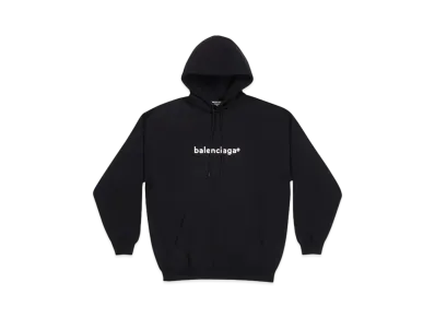 BALENCIAGA MENS New Copyright Medium Fit Hoodie "Black"