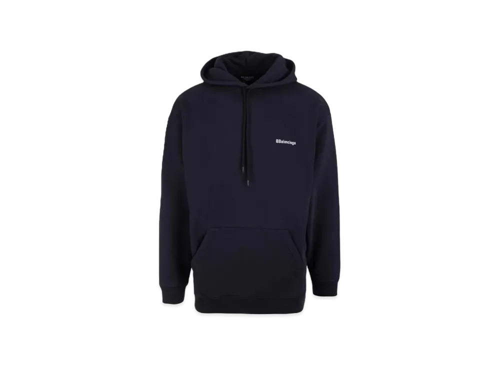 BALENCIAGA Chest BB Corp Logo Hoodie "Blue"