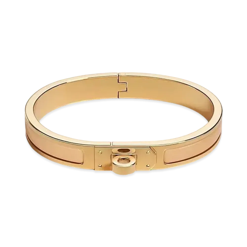 Hermes Mini Clic Kelly Bracelet "Sable/Gold"