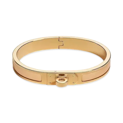Hermes Mini Clic Kelly Bracelet "Sable/Gold"