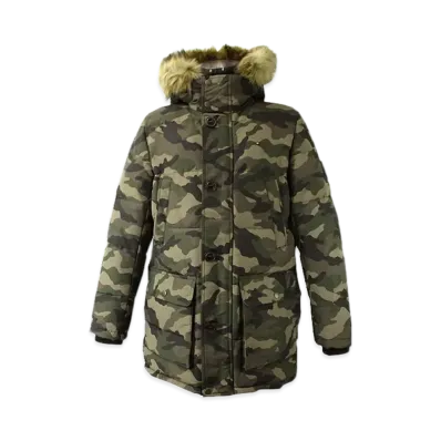 TOMMY HILFIGER Camouflage Padded Long Jacket "GreenCamo"