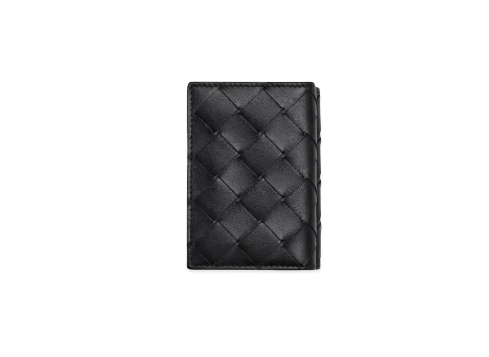 Bottega Veneta Tiny Trifold Wallet "Nero"