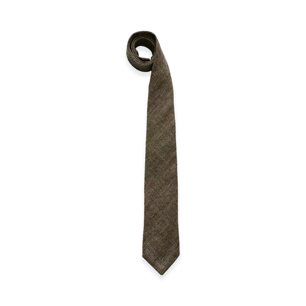 OUR LEGACY Tie "Deep Husk Soft Grain Weave"