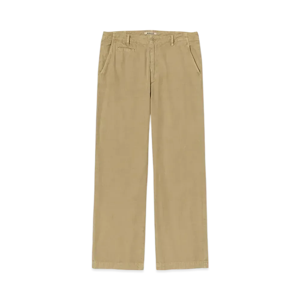 AURALEE Product Dyed Finx Gabardine Pants "Dyed Beige"