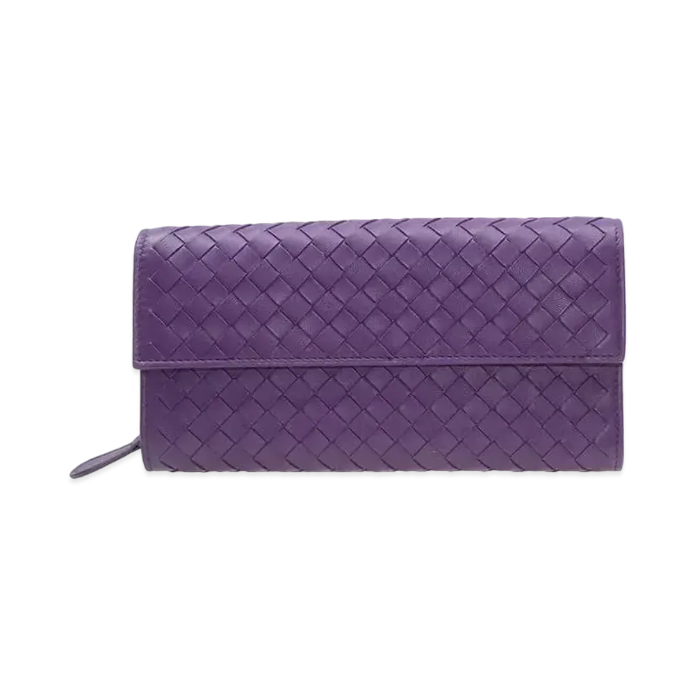 Bottega Veneta Intrecciato Lambskin Nappa Continebtal Wallet "Monalisa"