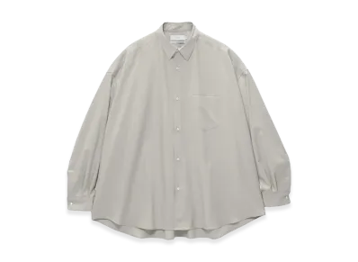 Graphpaper Extra Fine Wool L/S Oversized Regular Collar Shirt "Ash"
