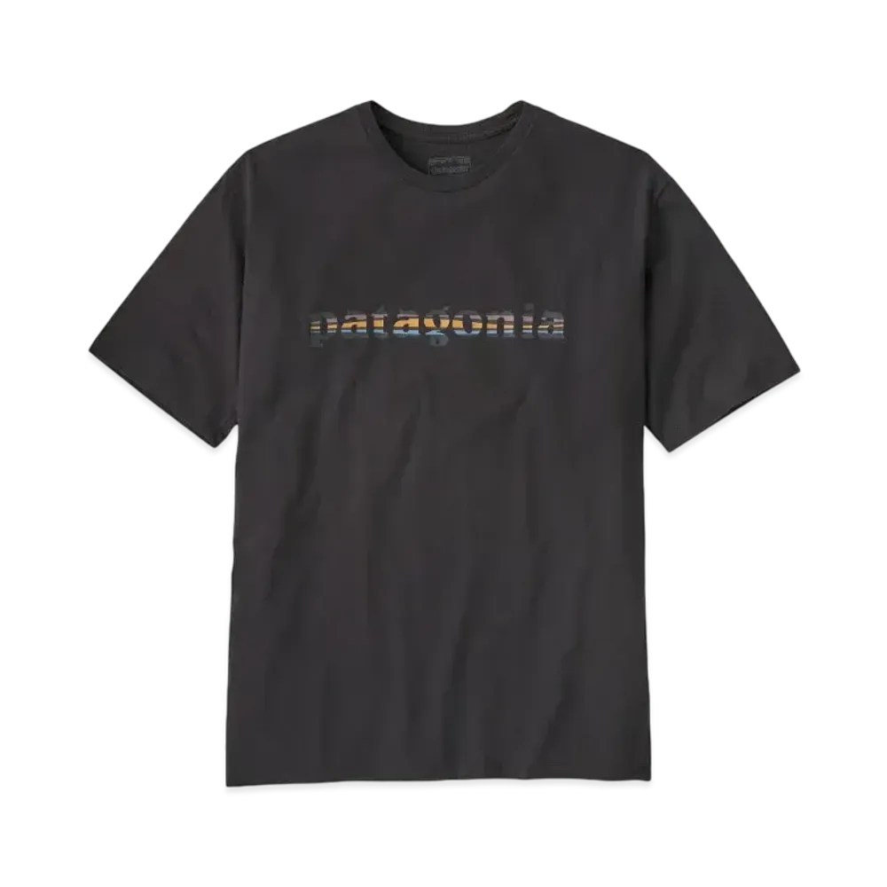 Patagonia Men's 73 Text Logo Organic Tee "Black"