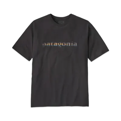 Patagonia Men's 73 Text Logo Organic Tee "Black"
