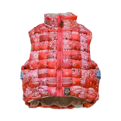 KAPITAL BANDANA TRANSCRIPTION NYLON KEEL WEAVING VEST "Red"