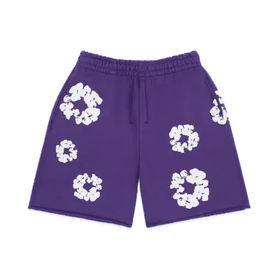 DENIM TEARS Cotton Wreath Sweatshorts "Purple"