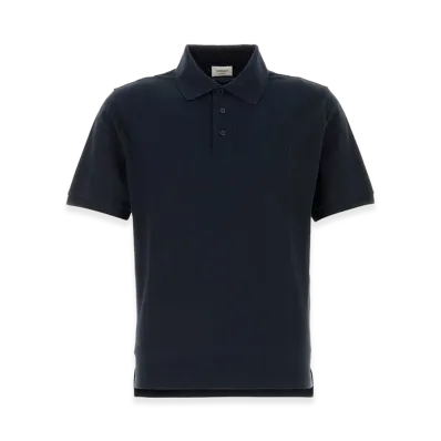 Saint Laurent Midnight Blue Piquet Polo Shirt "Blue"