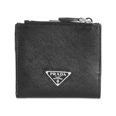 PRADA Small Saffiano Leather Wallet "Black"