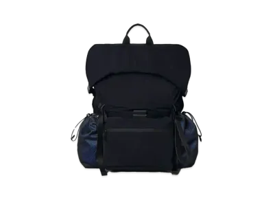 Bottega Veneta Medium Paperly Nylon Backpack "Black/Primary Blue"