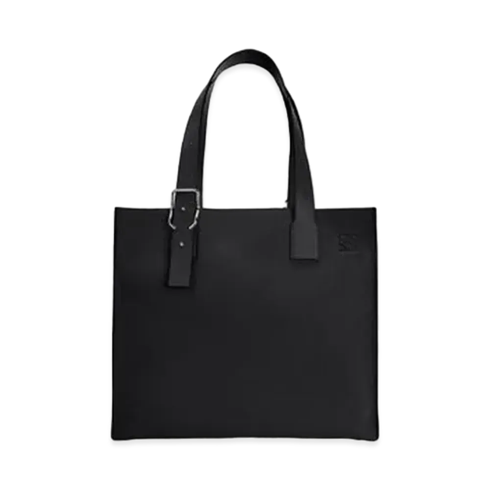 LOEWE Buckle Tote Bag In Soft Grained Calfskin "Black"