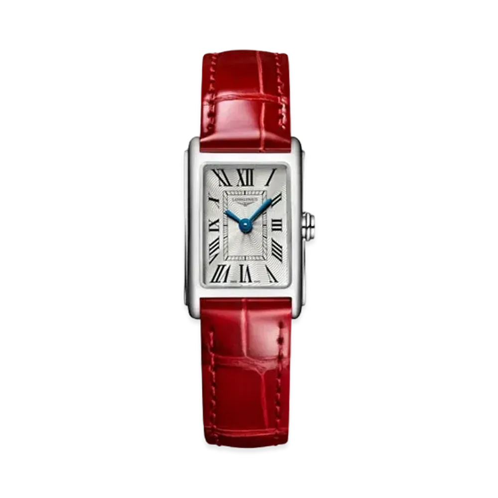 Longines Dolcevita 17.70 x 27.00 mm "Silver Franke/Stainless Steel/Red" L5.258.4.71.5