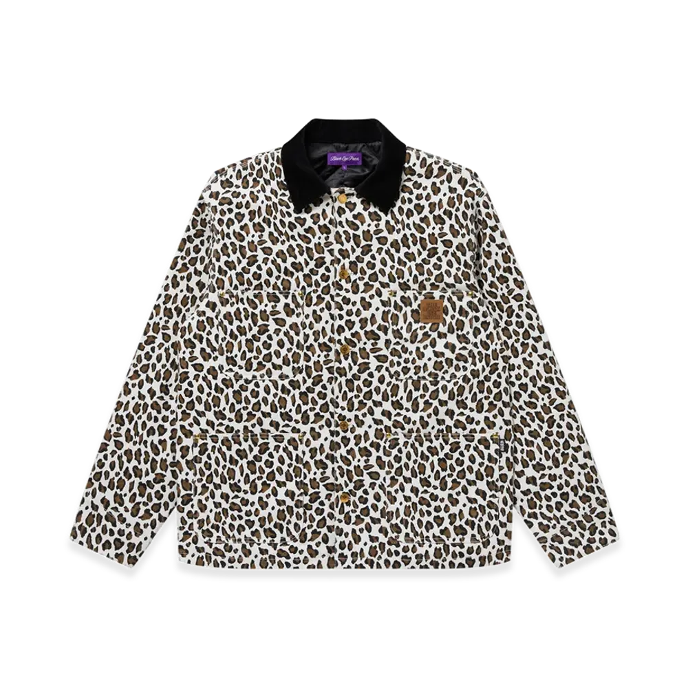 BlackEyePatch Leopard Patterned Coverall Jacket "White"