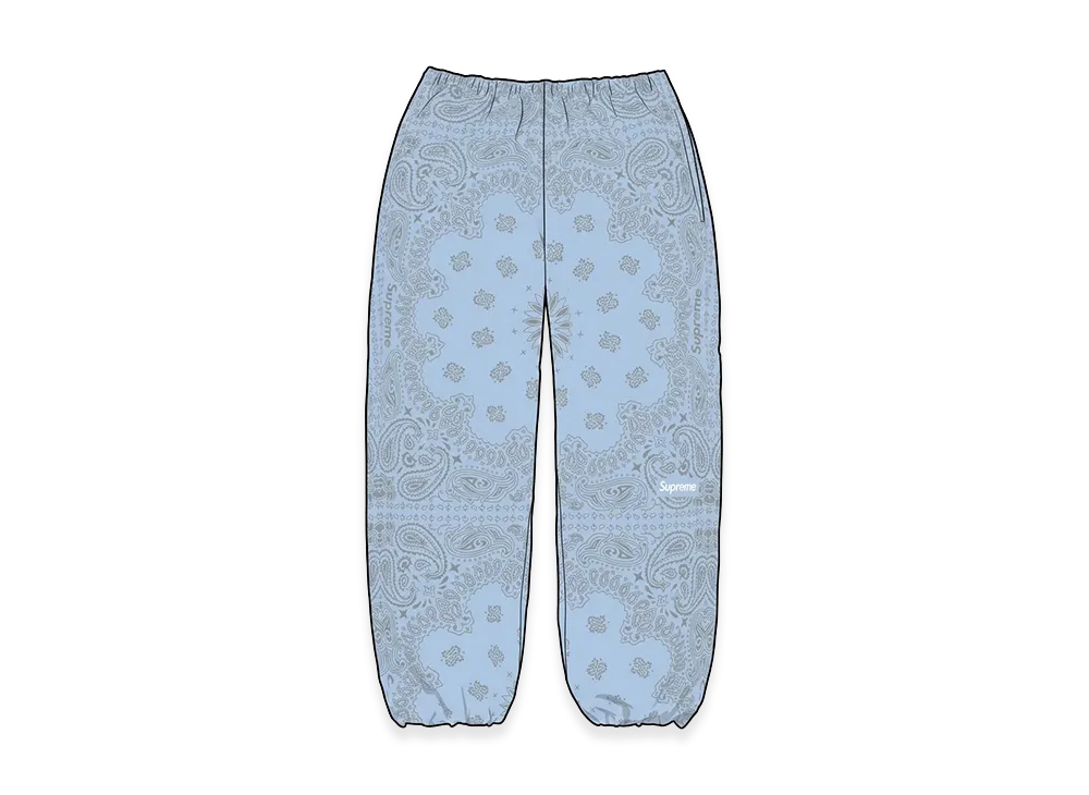 Supreme Reflective Bandana Track Pant "Light Blue"