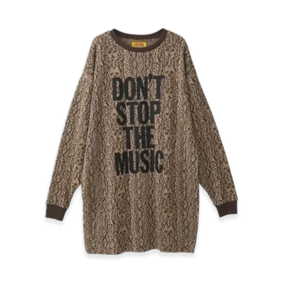 HYSTERIC GLAMOUR Don't Stop The Music One Piece "Brown"
