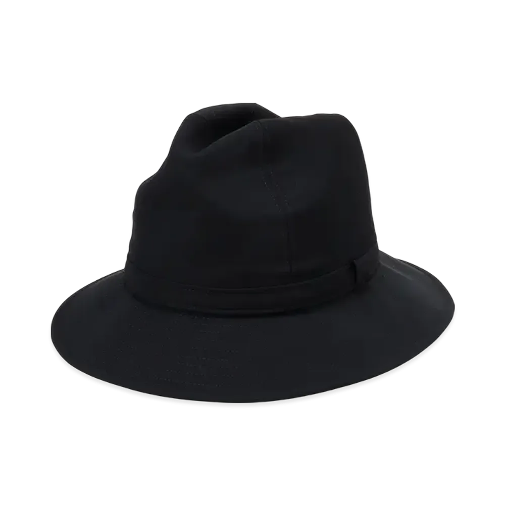 Yohji Yamamoto POUR HOMME Wool Gabardine Fedora Hat "Black"
