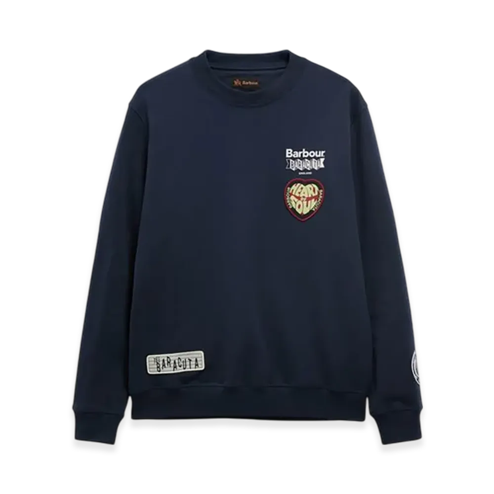 Barbour x BARACUTA Northern Crew Neck Sweatshirt "Black"