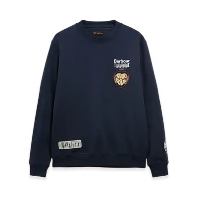 Barbour x BARACUTA Northern Crew Neck Sweatshirt "Black"
