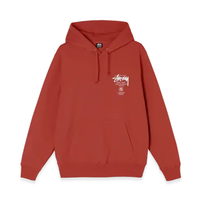 Stussy World Tour Hoodie 2021 "Brick"
