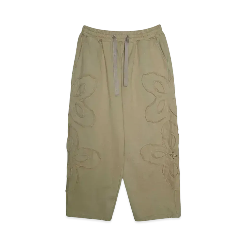 SURGERY clover logo patchs sweat pants "OLIVE"