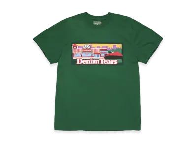 DENIM TEARS Liberty Rock Skyline Tee "Green"