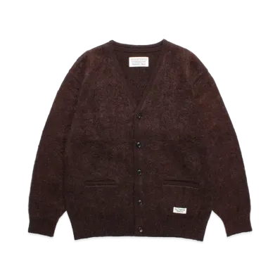 WACKO MARIA Marble Mohair Knit Cardigan "Brown"