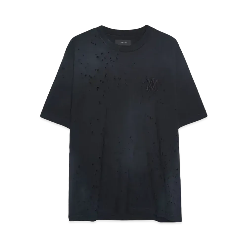 AMIRI MA SHOTGUN EMBROIDERED TEE "BLACK"