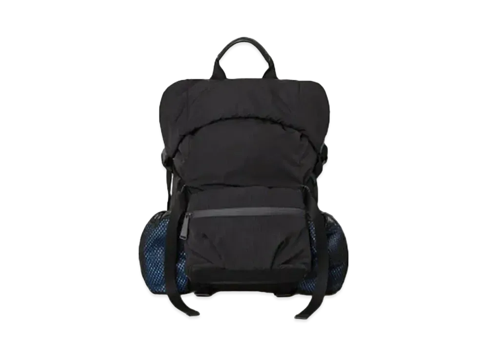 Bottega Veneta Small Paper Feel Nylon Backpack "Black/Primary Blue"