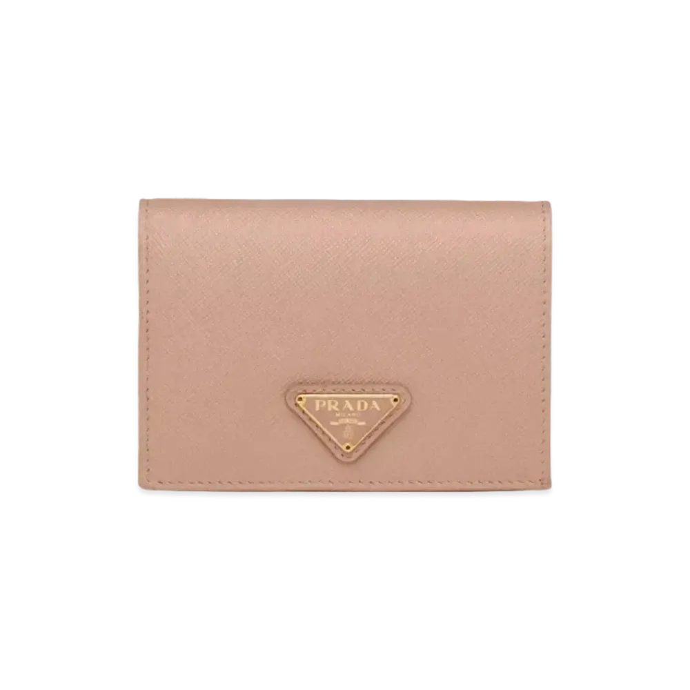PRADA Small Saffiano Leather Wallet "Powder Pink"