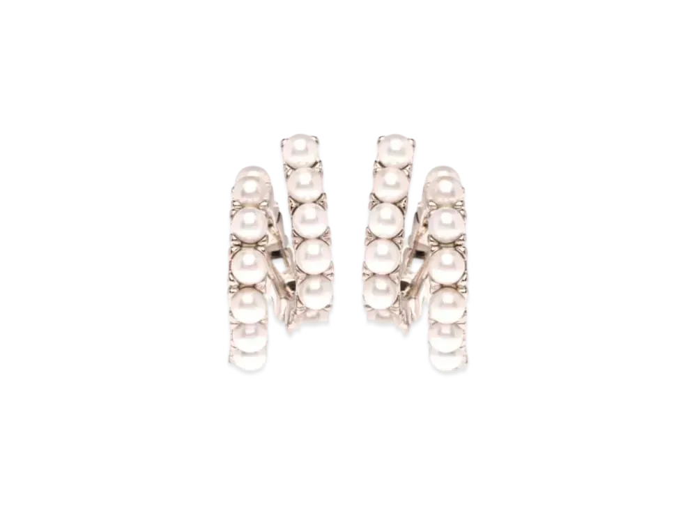 MIU MIU Pearl Earrings "White"