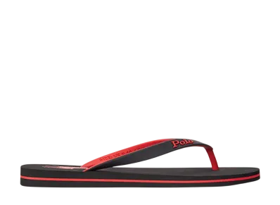 Polo Ralph Lauren Bolt Pony Flip-Flop "Black/RL2000 Red PP"