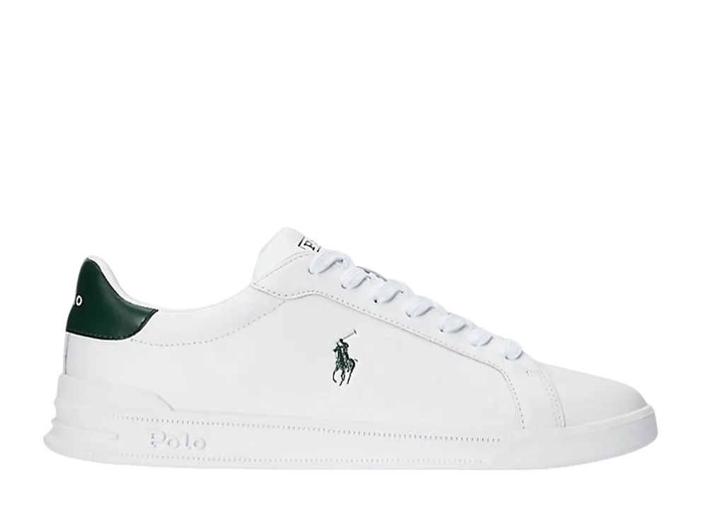 Polo Ralph Lauren Heritage Court 2 Leather Sneaker "White/College Green"