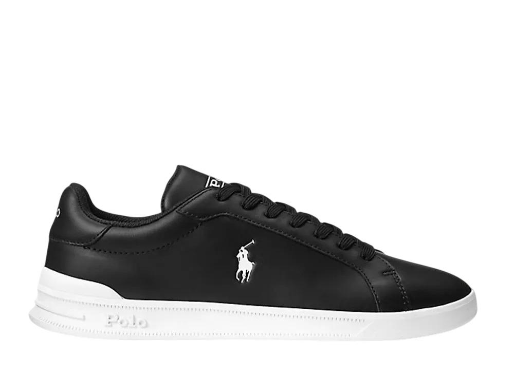 Polo Ralph Lauren Heritage Court 2 Leather Sneaker "Black/White"