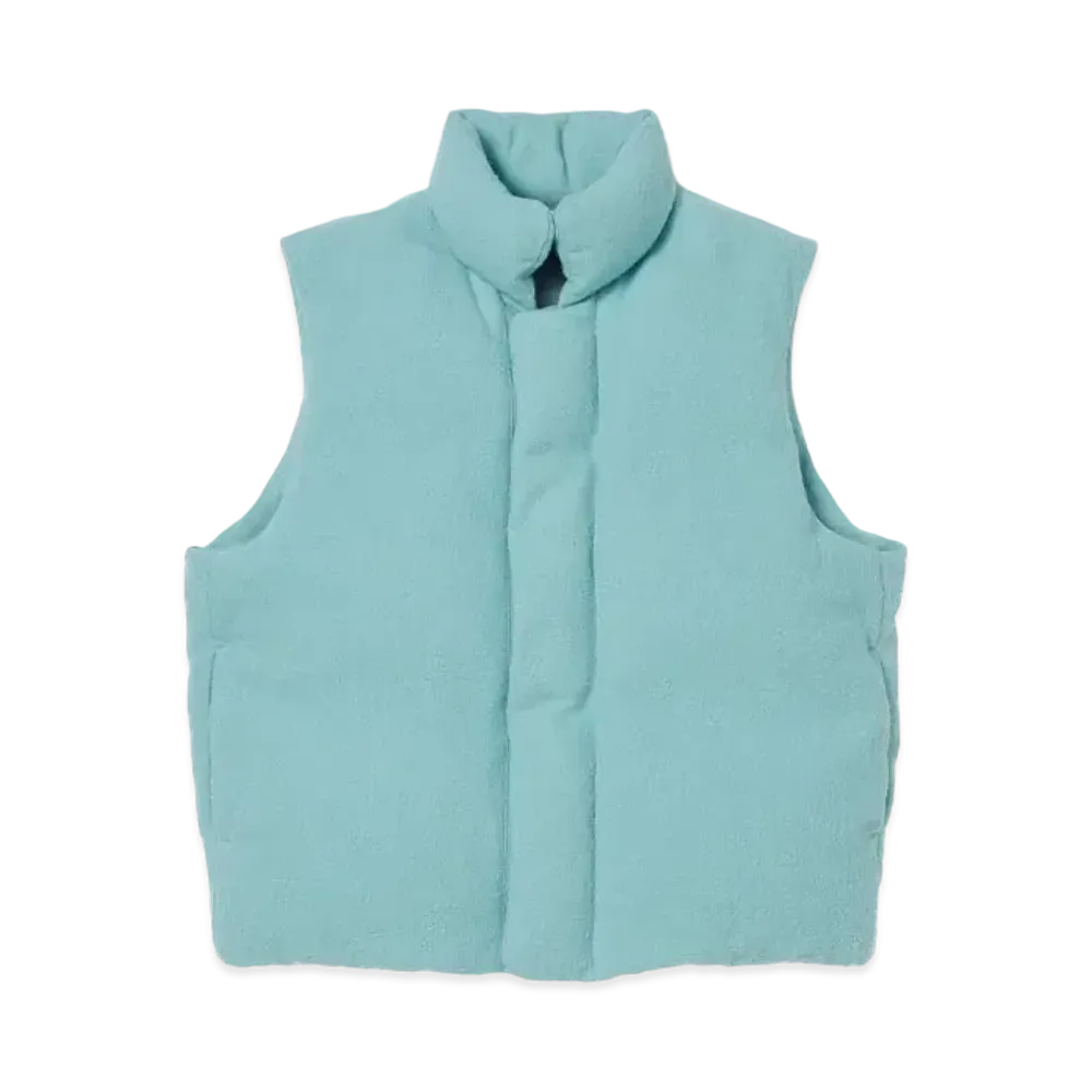 AURALEE Brushed Alpaca Wool Down Vest "Light Blue"