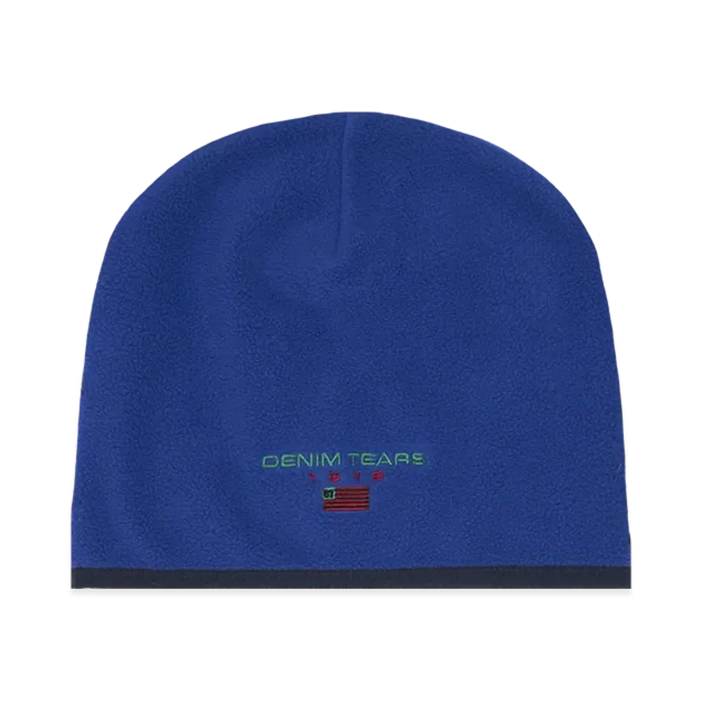 DENIM TEARS Polar Fleece Beanie "Royal Blue"