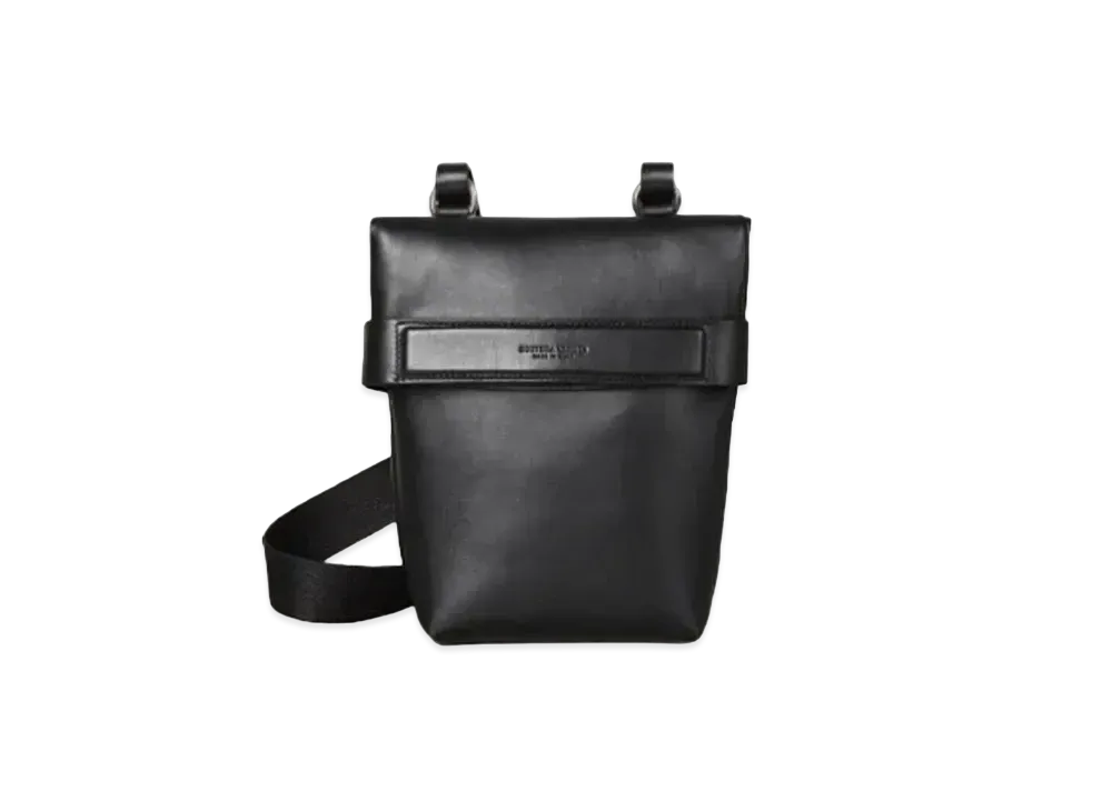 Bottega Veneta Small Paper Calfskin Crossbody Bag "Black"