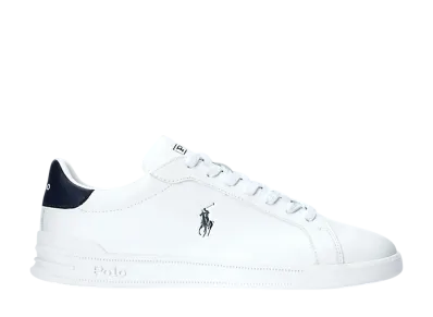 Polo Sport Ralph Lauren Heritage Court 2 Leather Sneaker "White/Newport Navy PP"