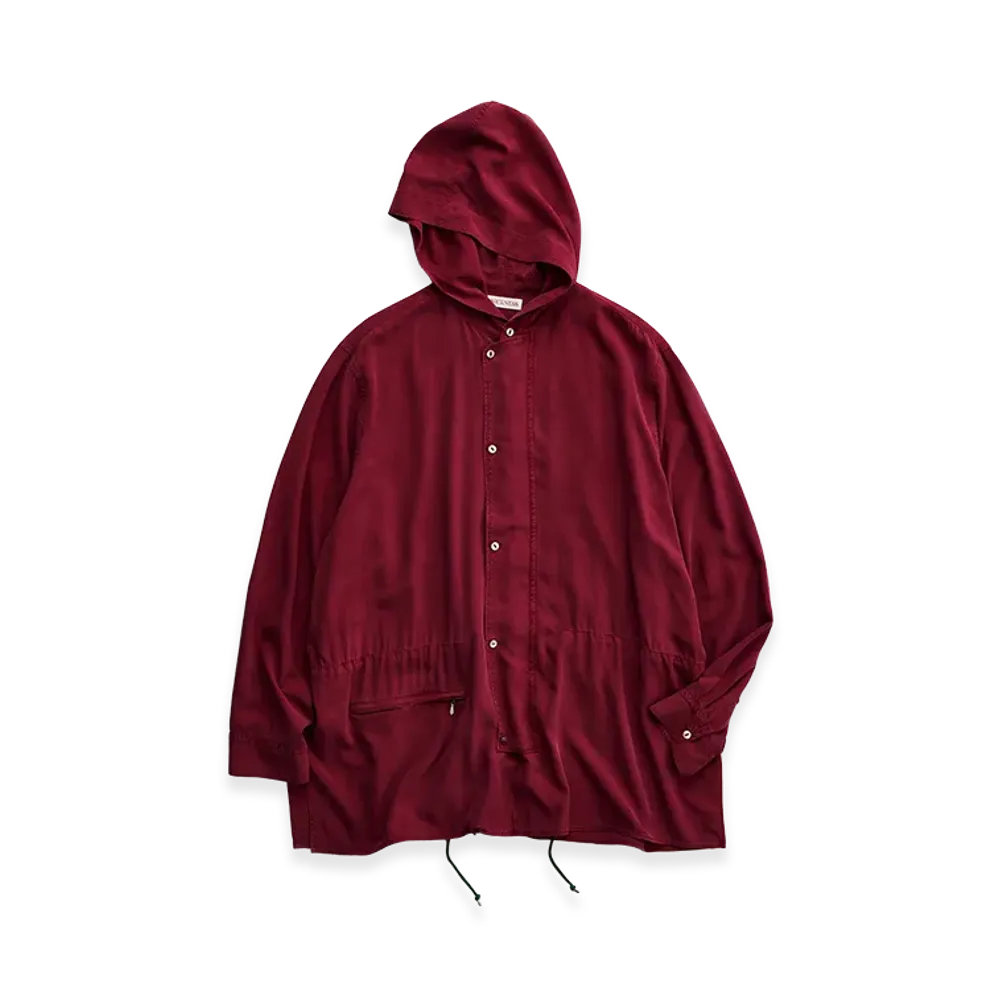 NICENESS D.Levene Napped Silk Shell Parka "Cherry"