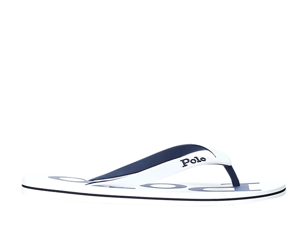 Polo Ralph Lauren Bolt Logo Flip-Flop "White/Newport Navy"